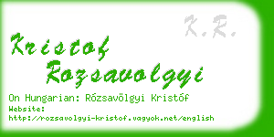 kristof rozsavolgyi business card